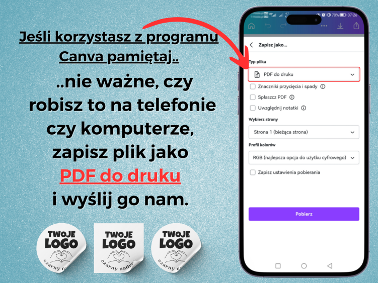 Plik do druku canva