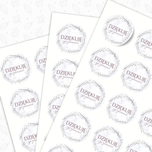 Arkusz A4 „Dziękuję za zamówienie”, papier połysk