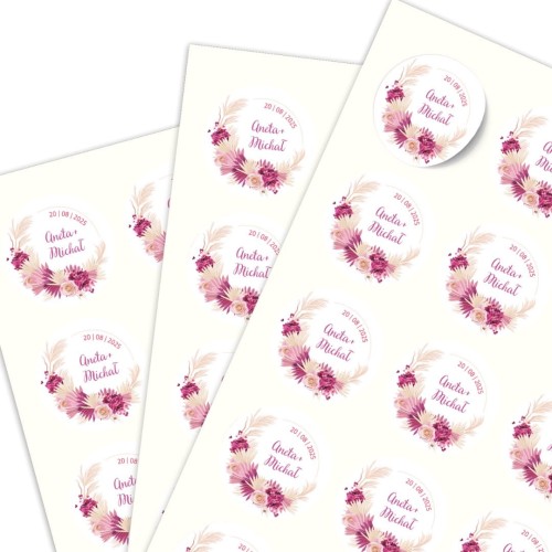 200.jpgArkusz A4 okrągłymi naklejkami ślubnymi, motyw różowego wianka, personalizacja imion.jpg