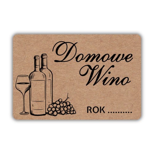 Naklejka 60x40 mm Eko Kraft, Domowe wino.jpg