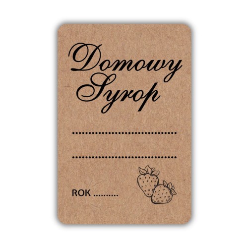 Naklejka 60x40 mm Eko Kraft, Domowy syrop.jpg