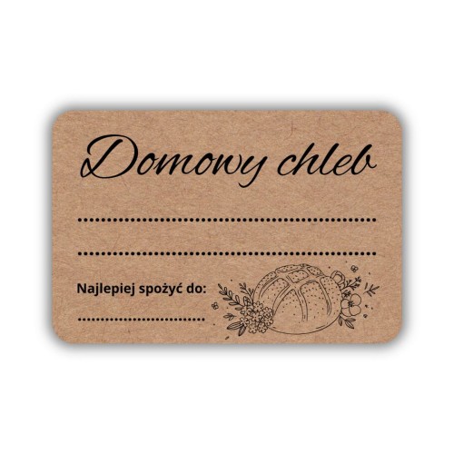 Naklejka 60x40 mm Eko Kraft, Domowy chleb.jpg