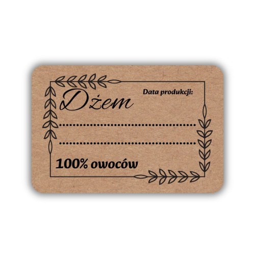 Naklejka 60x40 mm Eko Kraft, Dżem.jpg