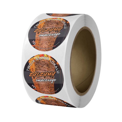 Rolka, naklejki Ø 50 mm, gastronomiczne, kebab