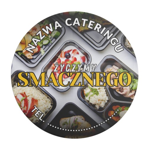 Naklejka Ø 50 mm, gastronomiczna, catering